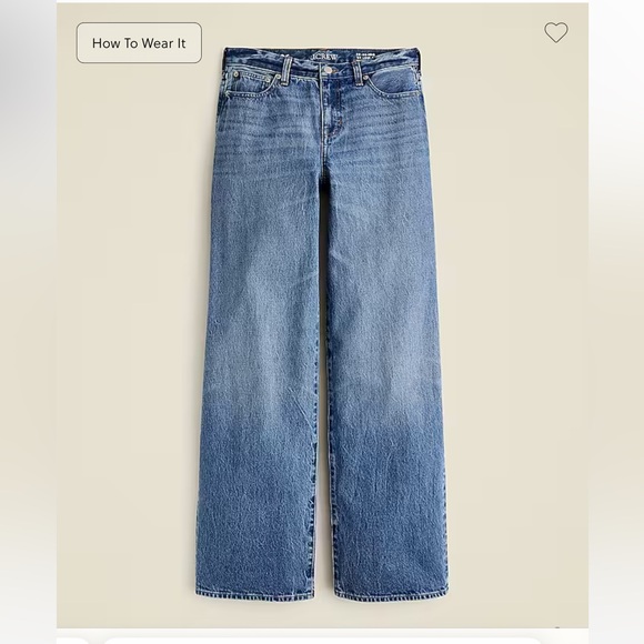 J. Crew Women's Lower-rise wide-leg jean in 1984 rigid, NWT, size 31 - Picture 1 of 3